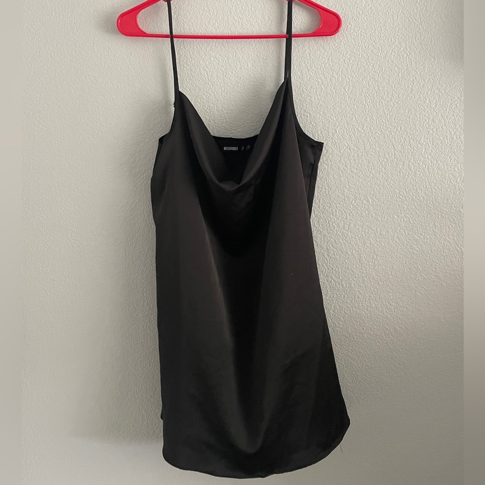 Misguided Satin Relaxed Dress - Size 8